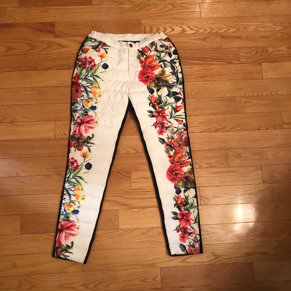 Floral snow pants